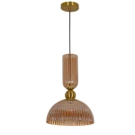Lampa wisząca 1 Light Prestige PIEGA duża Bursztynowa
