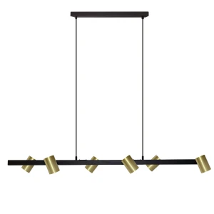Lampa wisząca Light Prestige SNOW 6 złoto czarna 6xGU10