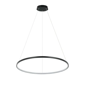 Lampa wisząca Light Prestige RING 66 cm czarna LED CCT