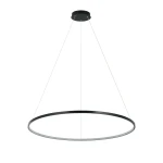 Lampa wisząca Light Prestige RING 80 cm czarna LED CCT