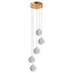 Lampa wisząca Light Prestige BRILLANT 5 złota LED CCT