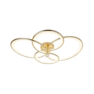 Plafon 4 Light Prestige AZINA złota LED
