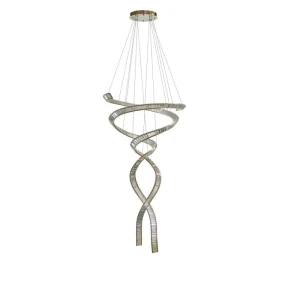 Lampa wisząca SPARK SPIRAL XXL CCT SWITCH DIMM GO złota