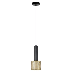 Lampa wisząca AMO złoto-czarna 1xE27
