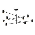 Lampa wisząca SNOW 8 czarna 8xGU10