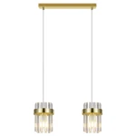 Lampa wisząca Light Prestige VETRO złota 2xE14