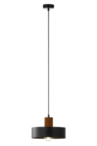 Lampa wisząca Sigma RIF 41859 wood 1 M czarny/jasny brązowy