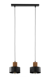 Lampa wisząca Sigma RIF 41861 wood 2 czarny/jasny brązowy