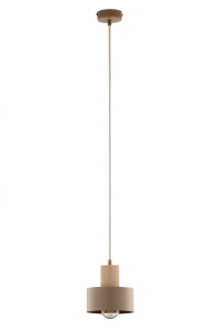 Lampa wisząca Sigma RIF 41868 wood 1 S ciepły beż/drewno naturalne