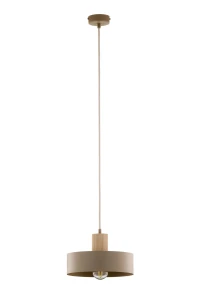 Lampa wisząca Sigma RIF 41869 wood 1 M ciepły beż/drewno naturalne