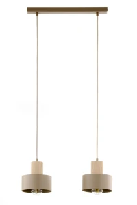 Lampa wisząca Sigma RIF 41871 wood 2 ciepły beż/drewno naturalne