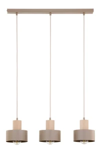Lampa wisząca Sigma RIF 41872 wood 3 ciepły beż/drewno naturalne