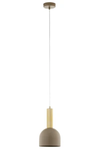 Lampa wisząca Sigma VITRUM 41715 GOLD DZWONEK złoty szczotkowany/ciepły beż