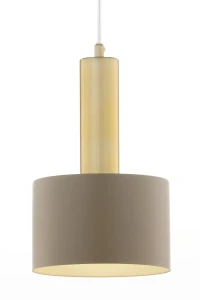 Lampa wisząca Sigma VITRUM 41716 GOLD WALEC złoty szczotkowany/ciepły beż