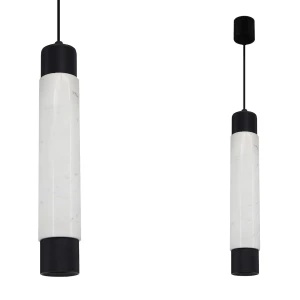 Lampa wisząca MARBLE Biały / Czarny 1xGU10 Milagro ML6341