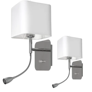 Kinkiet NAPOLI 1xE27 + 1W LED Biały / Chrome Milagro ML63600
