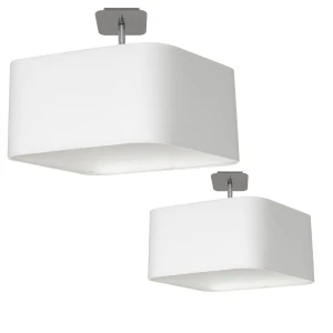 Lampa podsufitowa NAPOLI 1xE27 Biały / Chrom Milagro ML6361