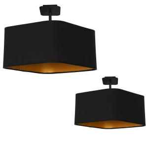 Lampa podsufitowa NAPOLI BLACK/GOLD 1xE27 Milagro ML6367