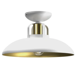 Lampa sufitowa FELIX 1xE27 Biały/Złoty Milagro MLP7703