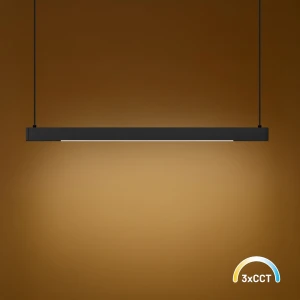 Lampa wisząca LINEA Czarny 36W LED 3000K-4000K-5700K Milagro ML1784