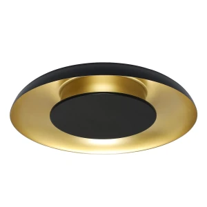 Lampa sufitowa PIATTINO Czarny Złoty 30W LED 3000K-4000k-6000K Milagro ML1812