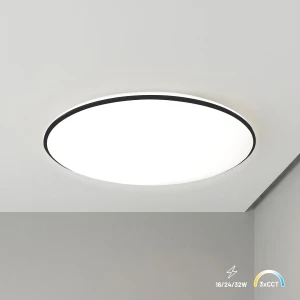 Plafon HUGO 16-24-32W 3CCT IP54 Czarny 16-24-32W LED Milagro ML2566