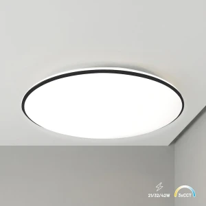 Plafon HUGO 21-32-42W 3CCT IP54 Czarny 21-32-42W LED Milagro ML2568