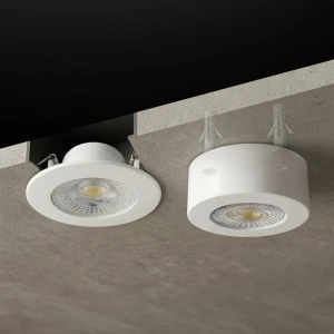 Oczko Sufitowe Okrągłe Ruchome 3/5/7W 3CCT Natynk/Podtynk Biały Milagro EKZ2669