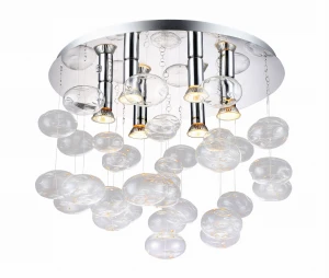Plafon Azzardo LUVIA CLEAR 6xGU10 szer.50cm