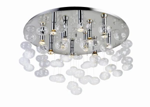 Plafon Azzardo LUVIA 80 CLEAR 10xGU10 szer.80cm