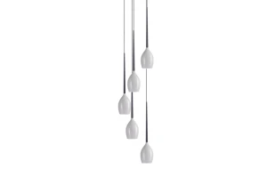Lampa wisząca Azzardo IZZA biała 5xE14 wys.265cm