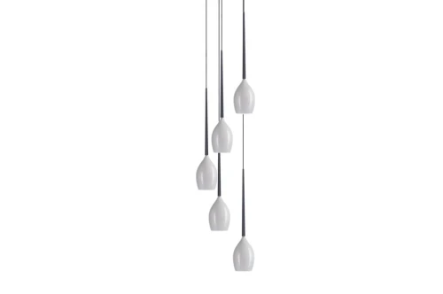 Lampa wisząca IZZA biała 5xE14 wys.265cm