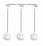 Lampa wisząca Azzardo GULIA 3 biała 3xGU10 wys.100cm
