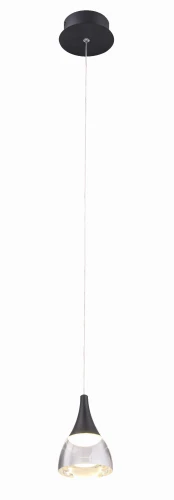 Lampa wisząca DALMATIA czarna 1xLED czarna wys.165cm