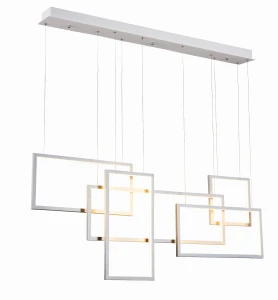 Lampa wisząca Azzardo QUADRATUS biała 1xLED wys.160cm