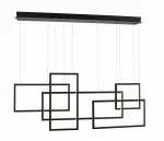 Lampa wisząca Azzardo QUADRATUS czarna 1 LED czarna wys.160cm