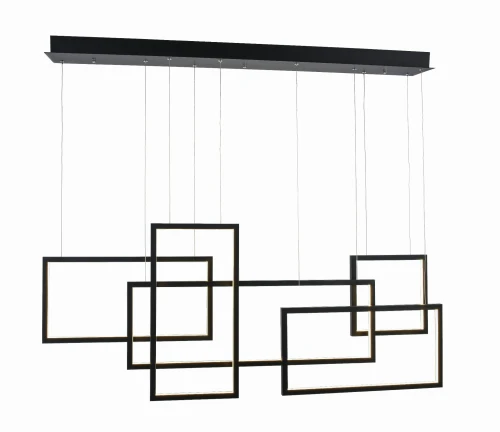 Lampa wisząca QUADRATUS czarna 1 LED czarna wys.160cm