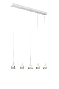 Lampa wisząca Azzardo DALMATIA biała 5xLED wys.170cm