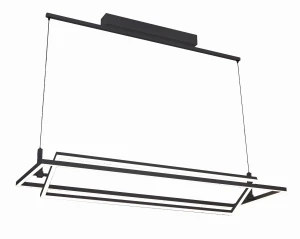Lampa wisząca Azzardo VIENA czarna 1xLED wys.180cm