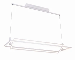 Lampa wisząca Azzardo VIENA biała 1xLED wys.180cm