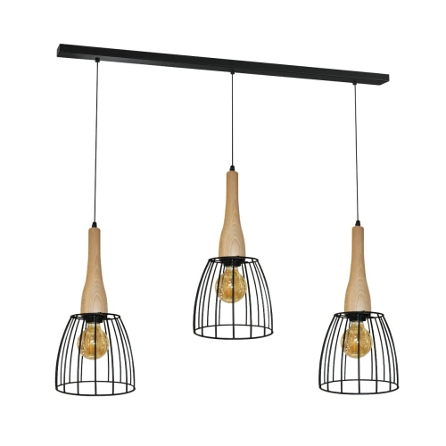 Lampa wisząca TERATA czarna 3xE27 wys.110cm