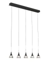 Lampa wisząca Azzardo DALMATIA czarna 5xLED wys.170cm