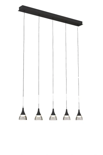 Lampa wisząca DALMATIA czarna 5xLED wys.170cm