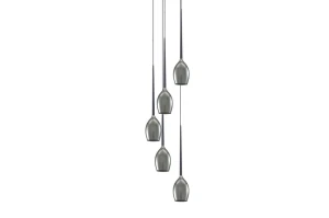 Lampa wisząca Azzardo IZZA przydymiony 5xE14 wys.265cm