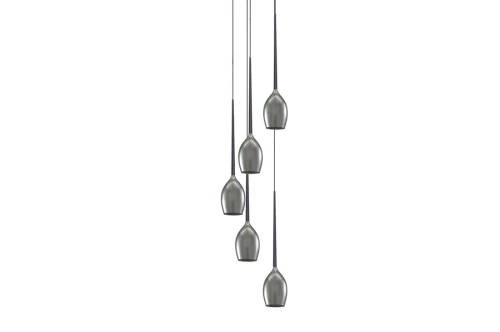 Lampa wisząca IZZA przydymiony 5xE14 wys.265cm
