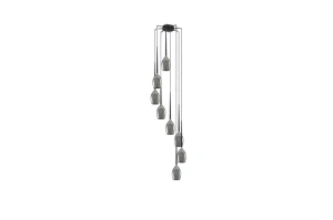 Lampa wisząca Azzardo IZZA przydymiony 8xE14 wys.310cm