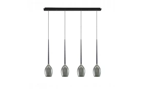Lampa wisząca Azzardo IZZA przydymiony 4xE14 wys.130cm