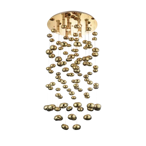 Lampa wisząca Azzardo LUVIA XL złota 9xGU10 wys.125cm