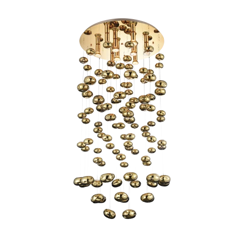 Lampa wisząca LUVIA XL złota 9xGU10 wys.125cm