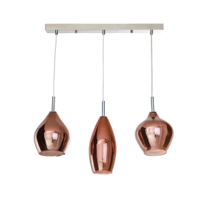 Lampa wisząca Azzardo AMBER MILANO miedziana 3xG9 wys.130cm